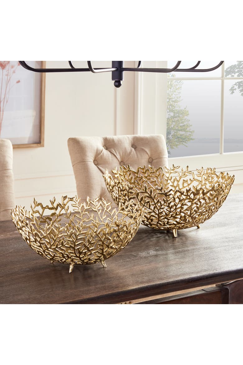Celine Decorative Bowls, Set Of 2, Alternate, color, Gold