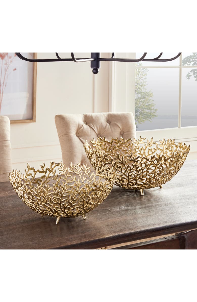 Napa Home & Garden Celine Decorative Bowls, Set Of 2, Alternate, color, Gold