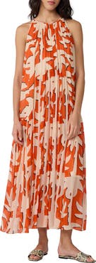 Diane von Furstenberg Cherry Abstract Print Maxi Dress