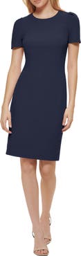 Calvin Klein Short Sleeve Sheath Dress