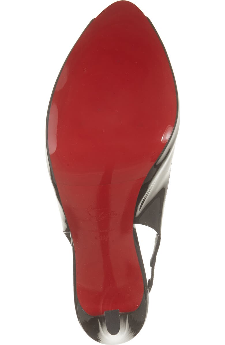 Christian Louboutin Lady Fanny Slingback Pump, Alternate, color, B439 Black/ Lin Black