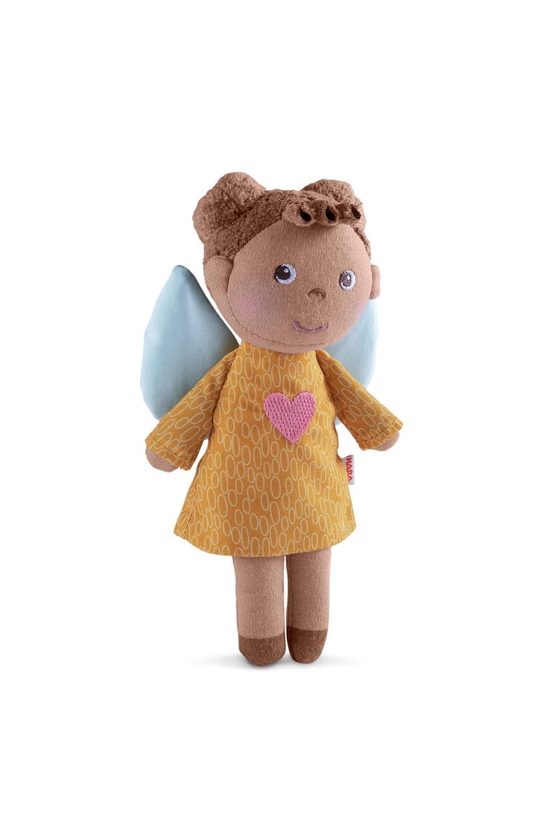 HABA Guardian Angel Mini Doll Nora - Soft Plush Baby Doll Toy for Toddlers 1-3, Ideal Gift for 2 Year Old Girls & Up, Main, color, Multi