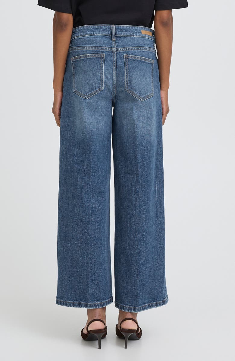 B.YOUNG Kyjla Wide Leg Jeans, Alternate, color, Mid Blue Denim