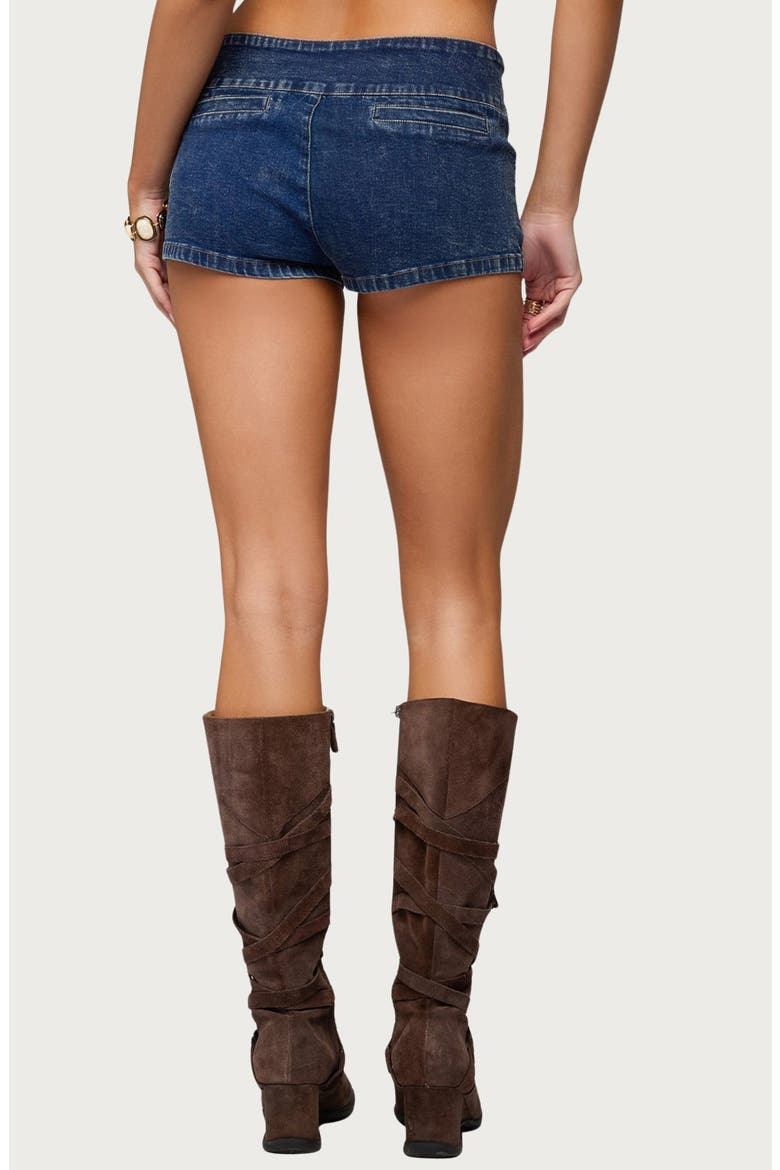 Zaida Stretchy Denim Micro Shorts, Alternate, color, BLUE