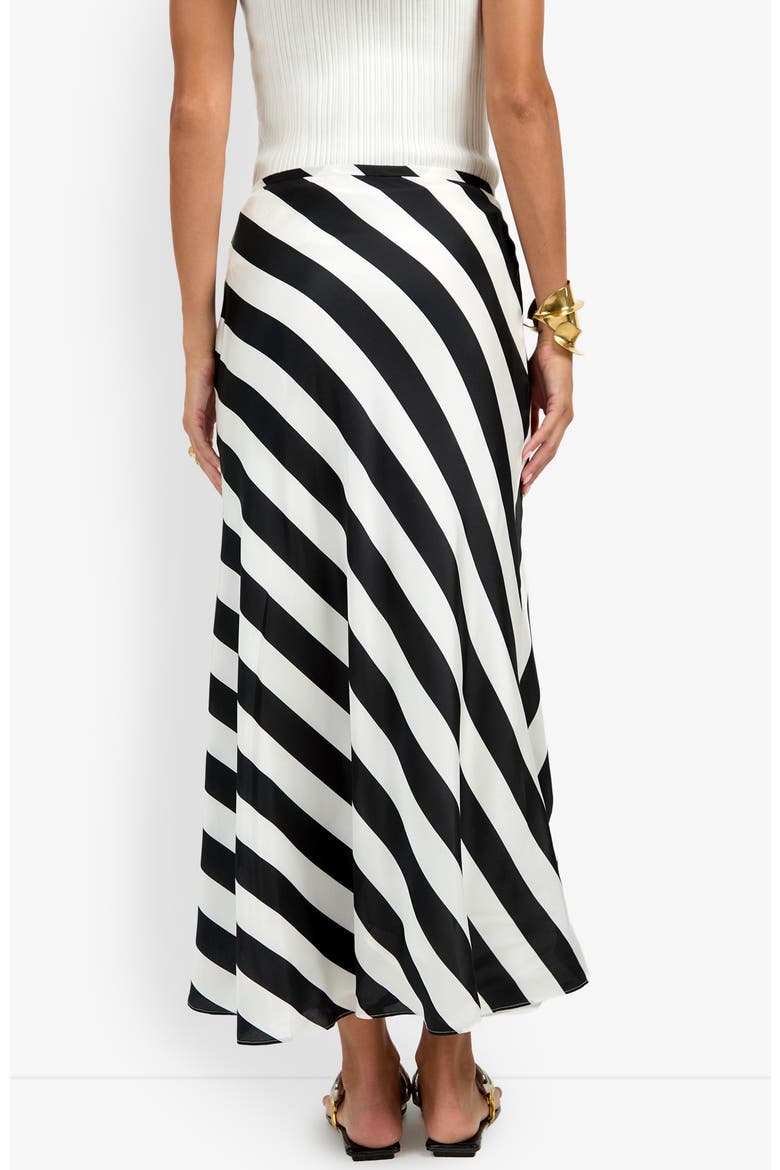 Rabina Stripe Skirt, Alternate, color, Black/Winter White