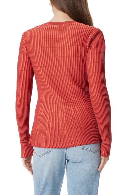 Sam Edelman Gia Crewneck Peplum Knit Top In Red