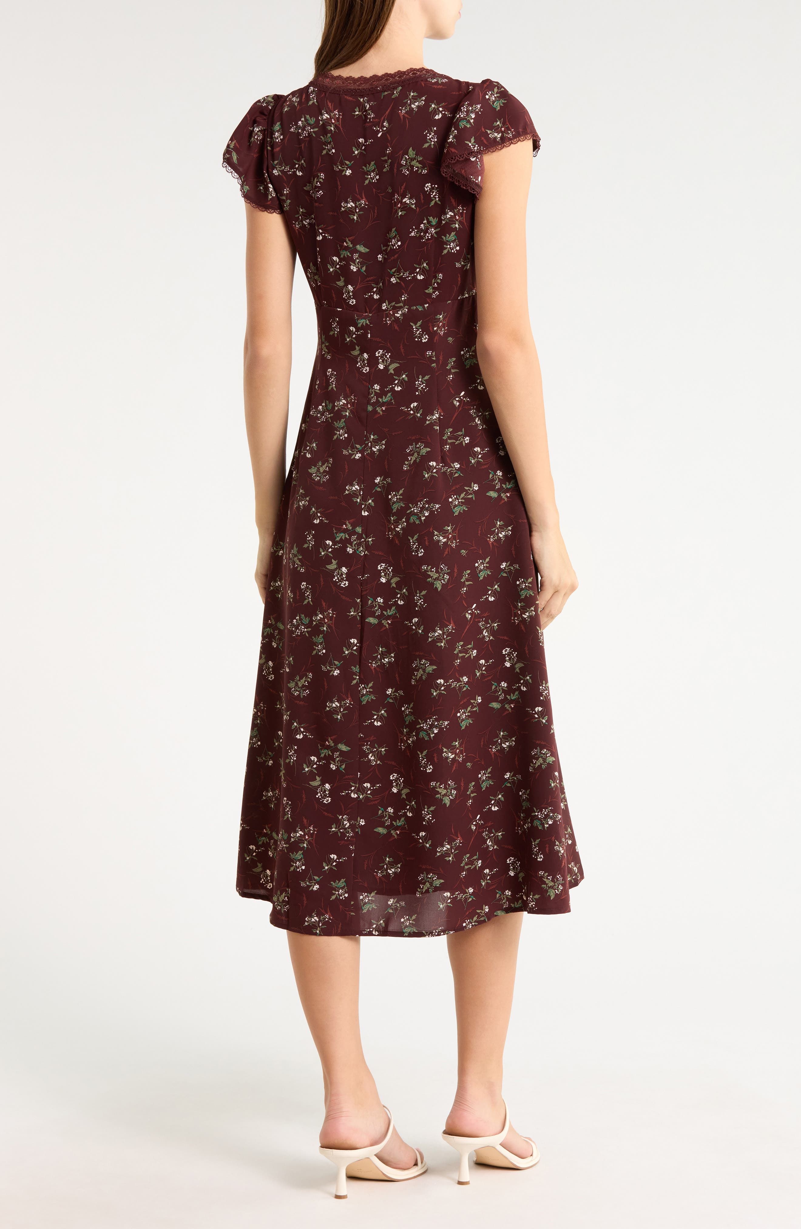 Lush Floral V-Neck Minidress (Women) | Nordstromrack