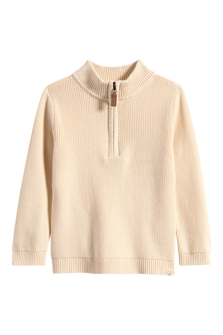 Half Zip Knit Sweater, Main, color, CREAM