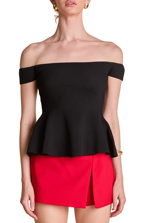 トップス sheller off shoulder knit peplum tops PhotoApr222024_41507PM_1_1024x