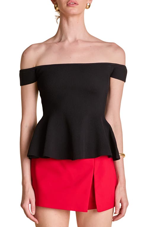 Endless Rose Off The Shoulder Knit Peplum Top