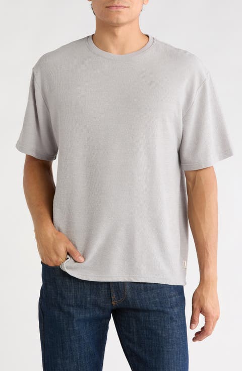 Textured Boxy Knit T-Shirt