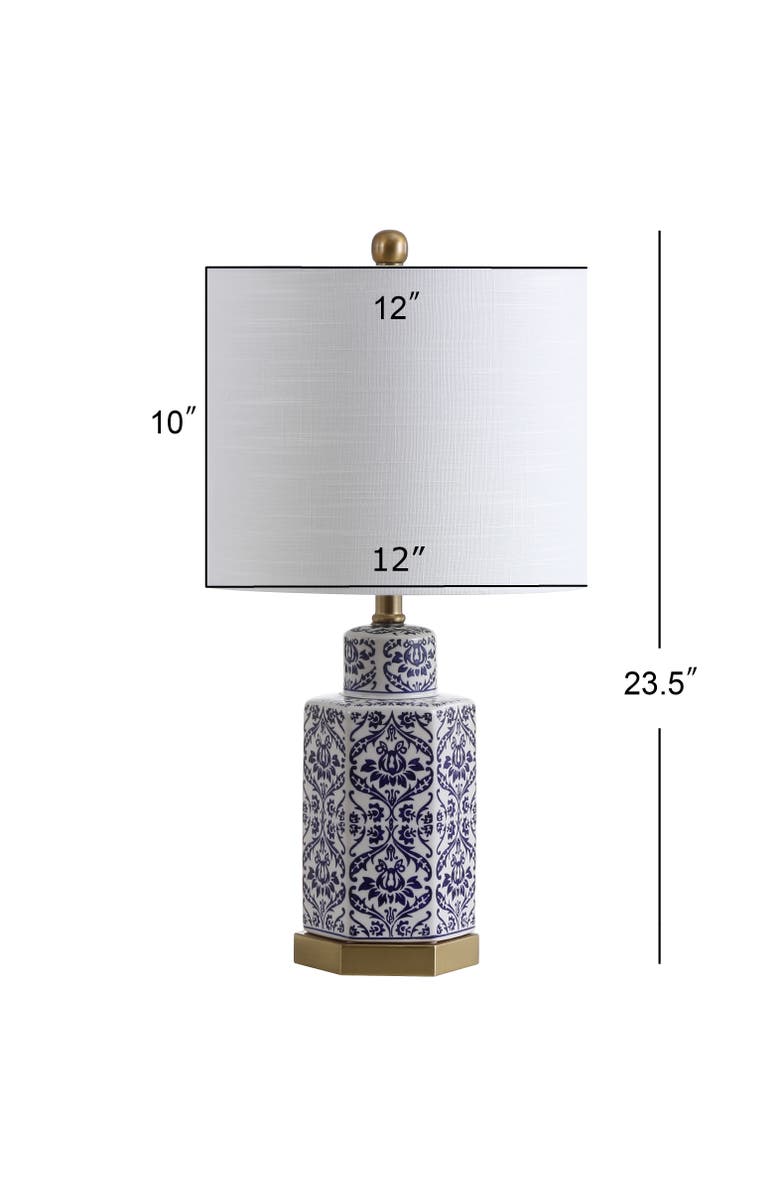 JONATHAN Y Diana Ginger Jar Ceramic/Metal LED Table Lamp, Alternate, color, 