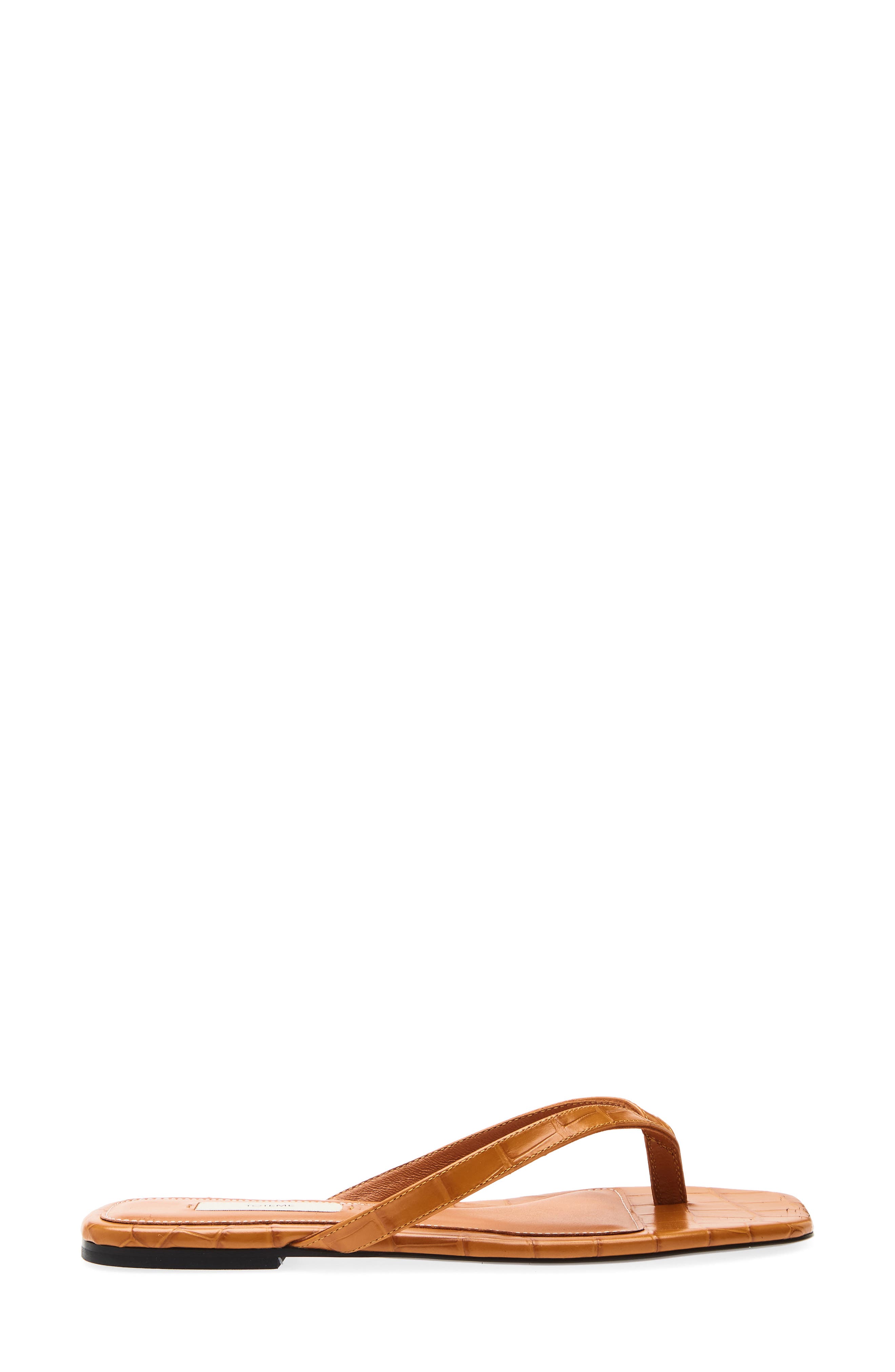 TOTEME Croc Embossed Flip Flop, Alternate, color, Orange