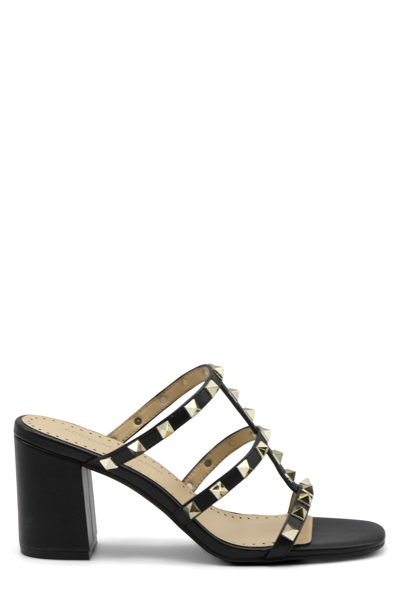 Adrienne Vittadini Alex Studded Mule Sandal, Alternate, color, 