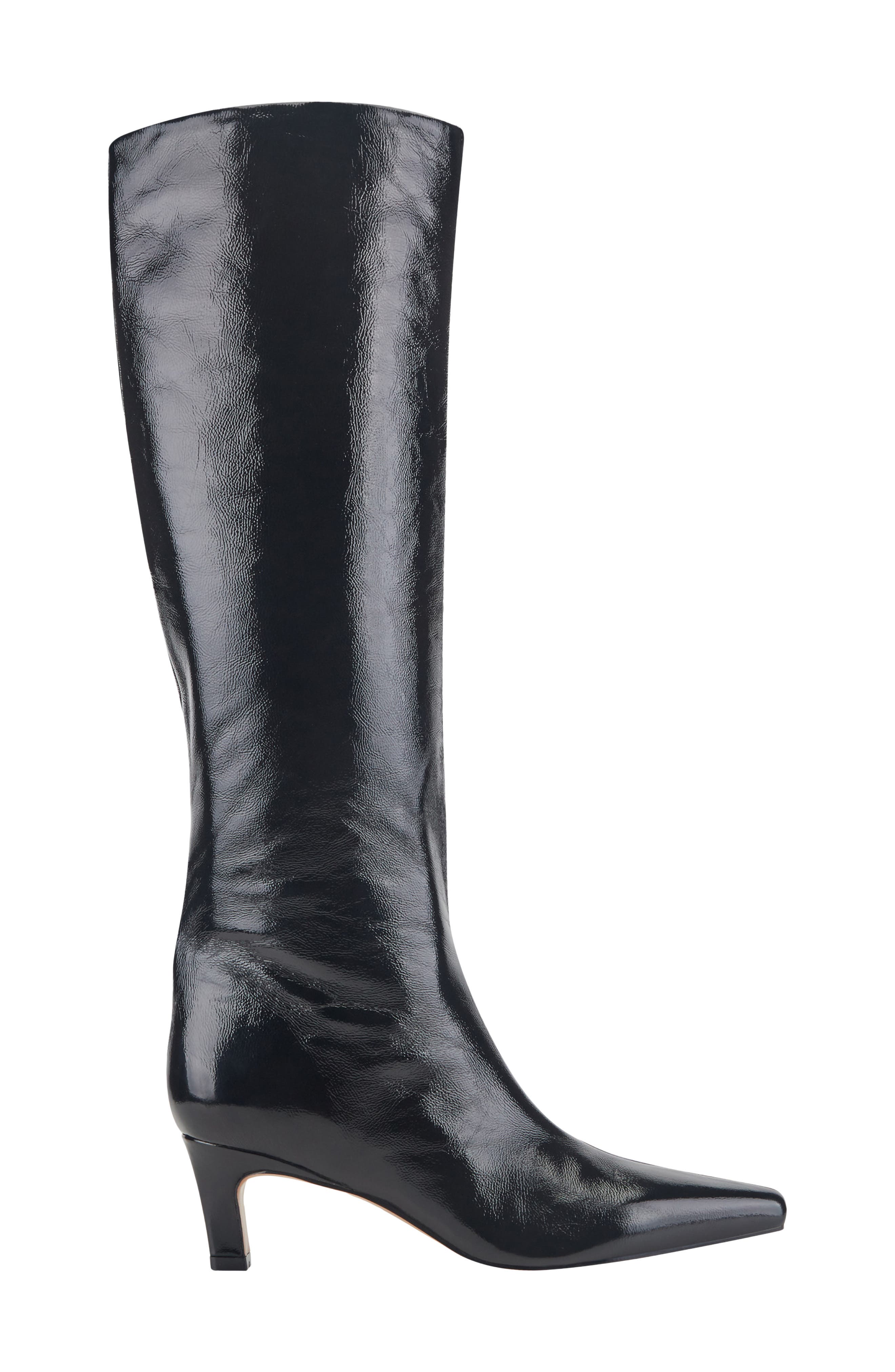 Erynn Knee High Kitten Heel Boot, Alternate, color, BLACK LEATHER