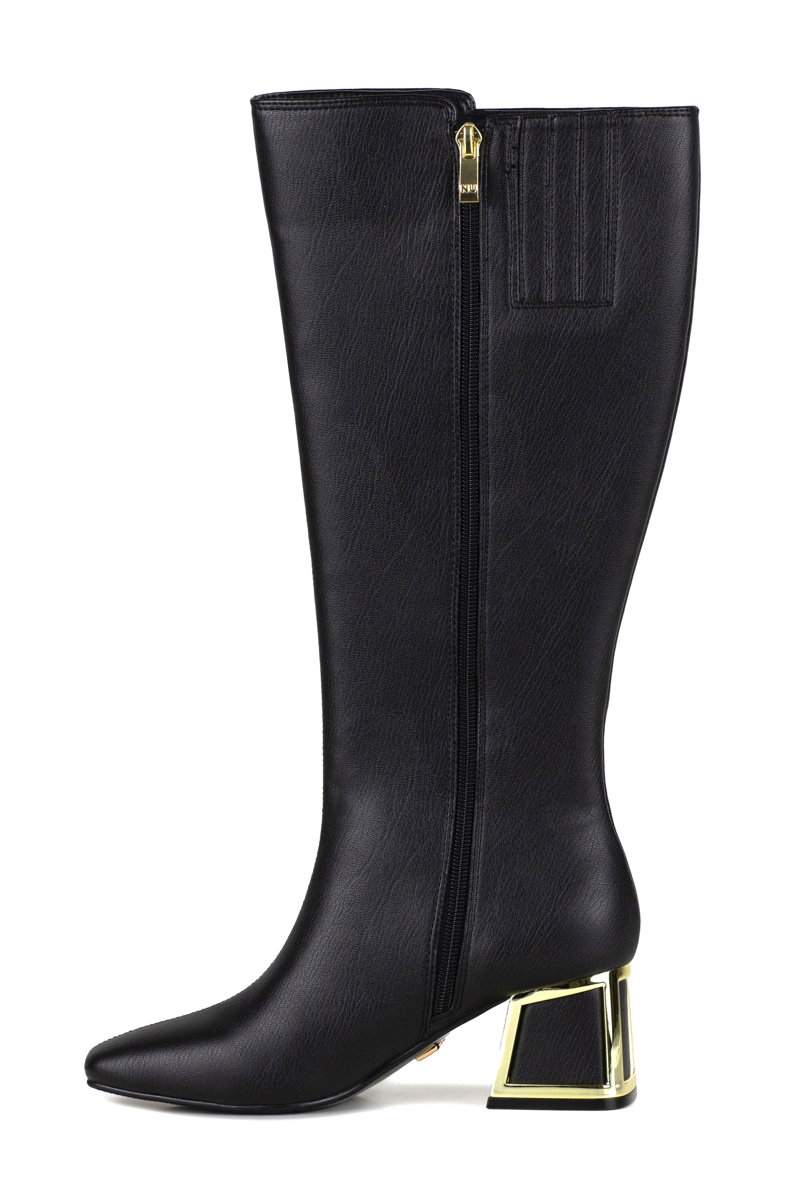 NINETY UNION Bridge Block Heel Knee High Boot, Alternate, color, Black