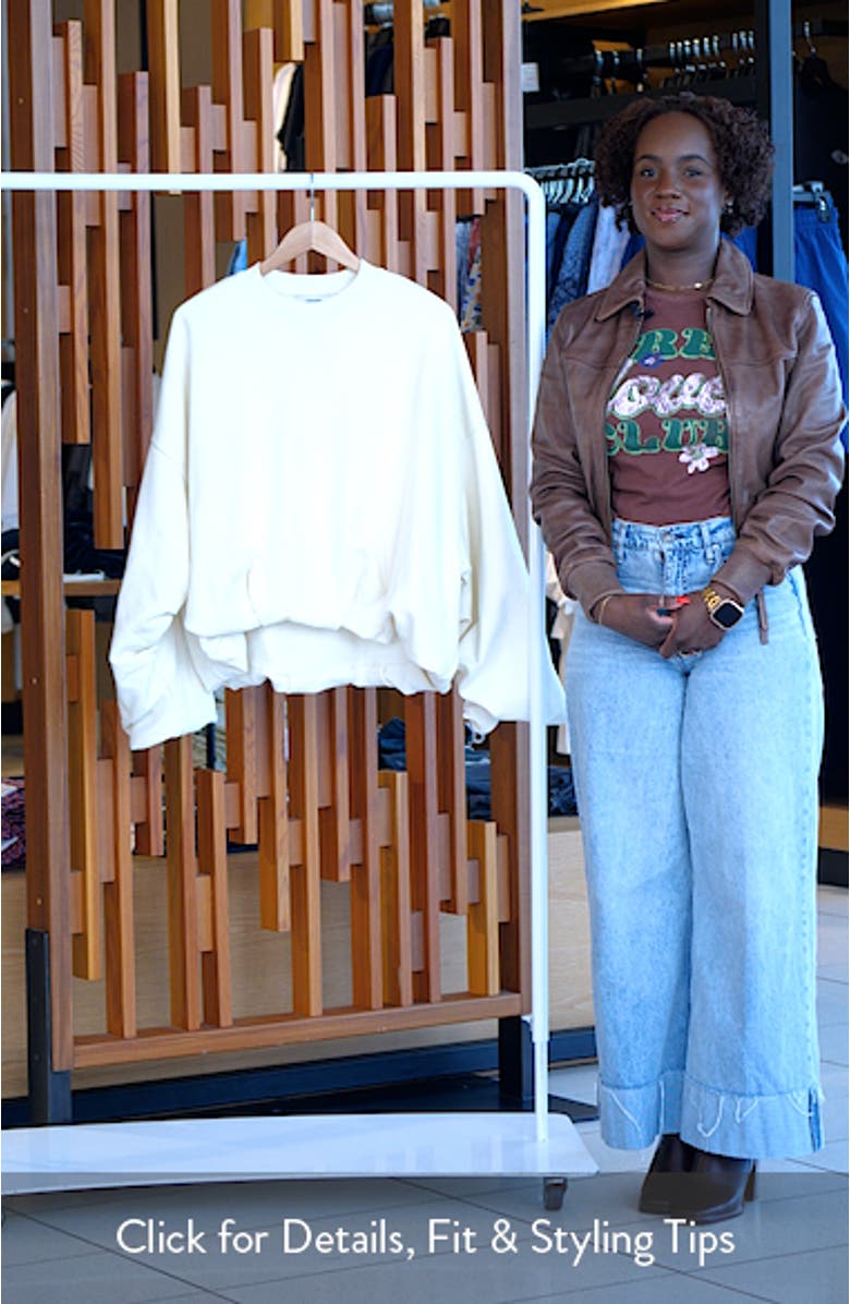 Oversize Balloon Hem Sweatshirt, sales video thumbnail