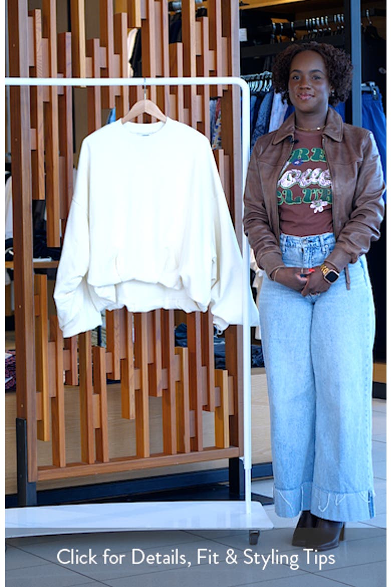 Oversize Balloon Hem Sweatshirt video
