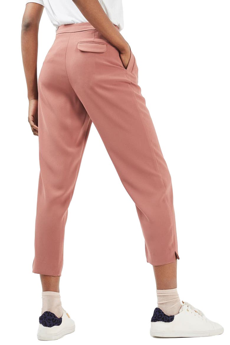 Utility Belt Peg Trousers, Alternate, color, ROSE