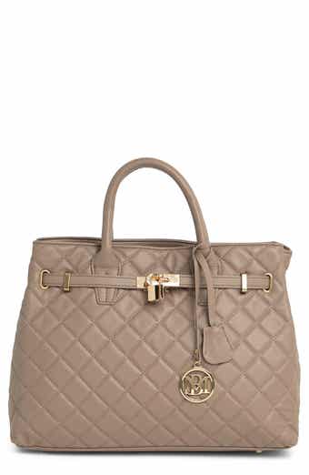 Badgley Mischka Collection Large Diamond Quilted Tote Bag