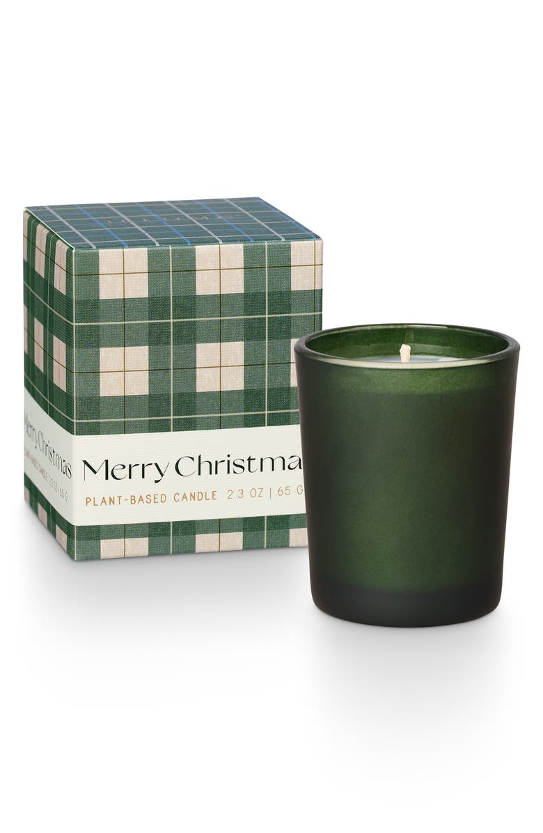 ILLUME<sup>®</sup> Merry Christmas Balsam & Cedar Votive Candle, Main, color, Merry Christmas Green 2.3Oz