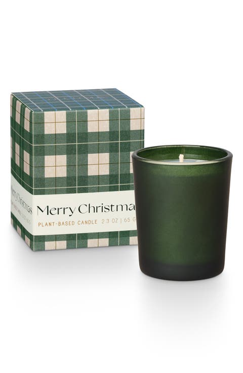 Merry Christmas Balsam & Cedar Votive Candle
