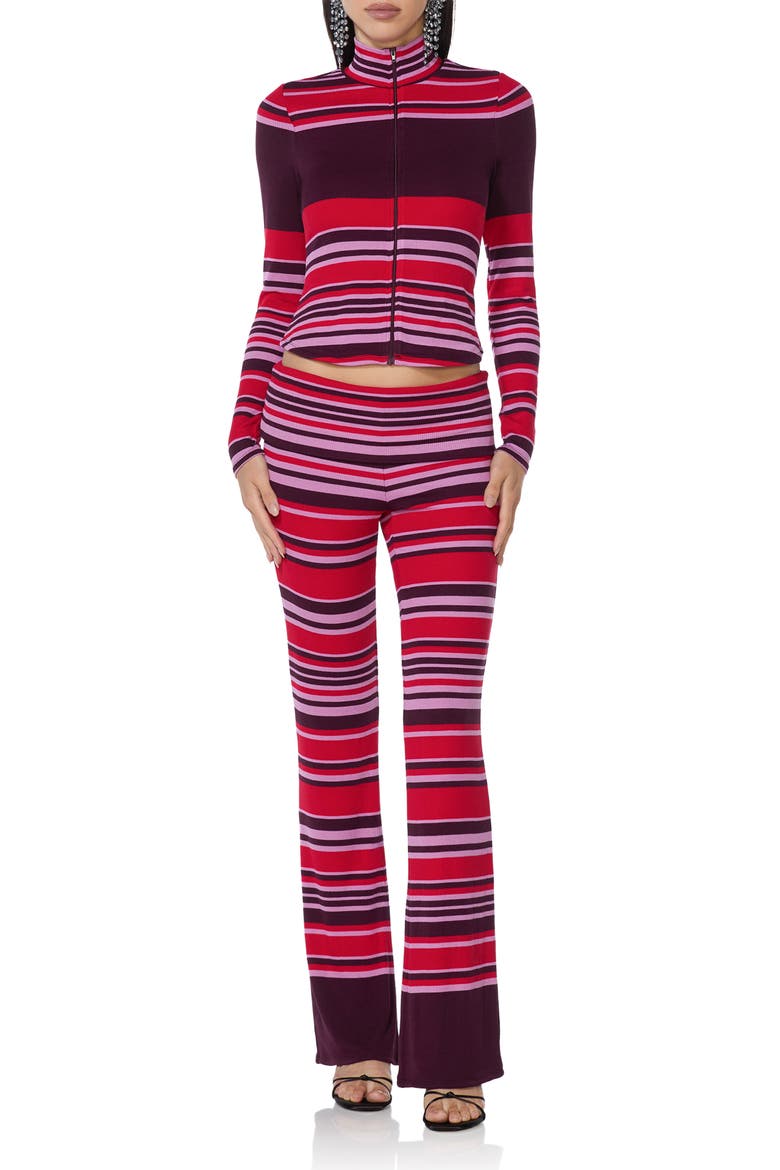 Tatiana Striped Low Rise Straight Leg Pants, Alternate, color, STRIPED KISS