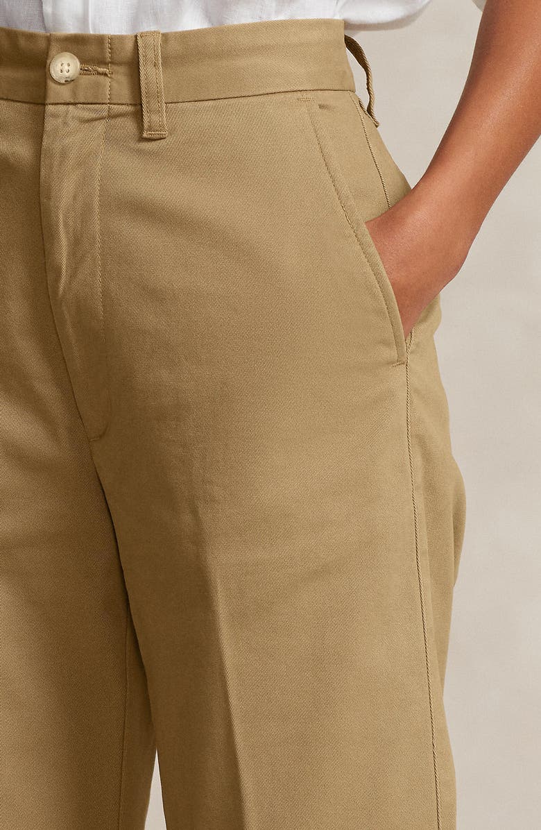 Polo Ralph Lauren Stretch Cotton Twill Wide Leg Crop Pants, Alternate, color,
