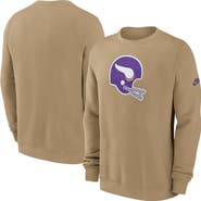 Nike Men's Nike Tan Minnesota Vikings Swing Pass Rewind Club Pullover Sweatshirt