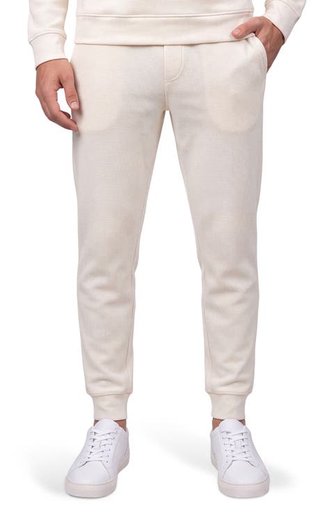 Textured Waffle Knit Jogger Pants