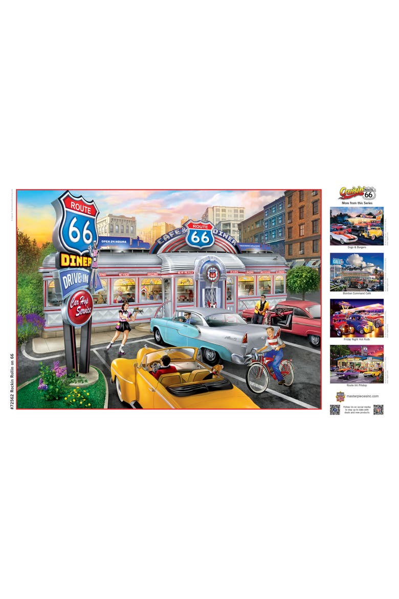 Rockin Rollin on 66 1000 Piece Puzzle, Alternate, color, Multicolor
