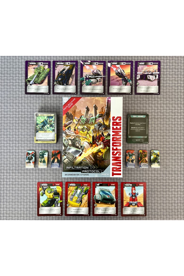 Transformers Deckbuilding Game Infiltration Protocol Expansion 14+, Alternate, color, Multicolored