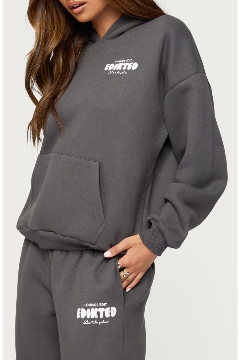 Lounge Edit Logo Graphic Hoodie, Alternate, color, DARK-GRAY