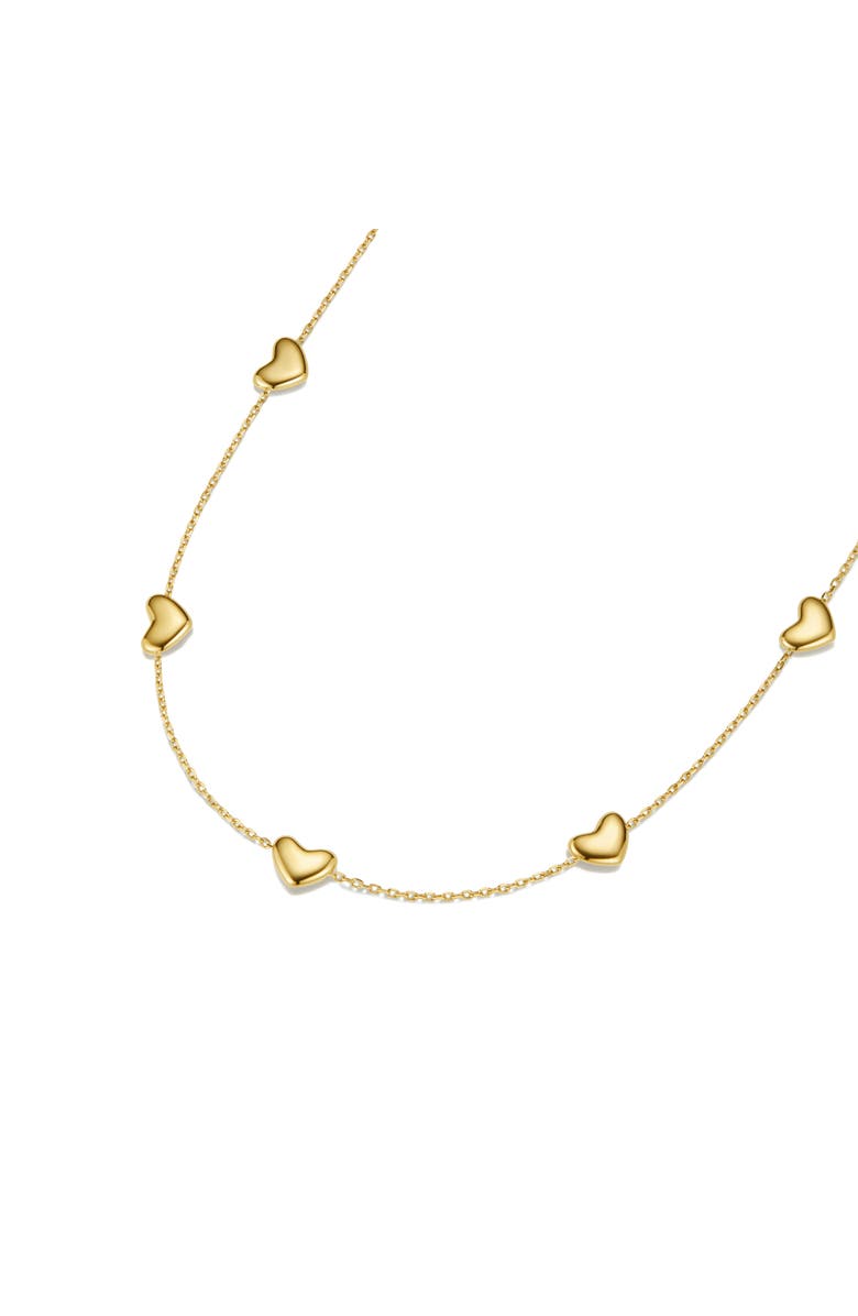 D.LOUISE Bubble Heart Charm Necklace, Alternate, color, Gold