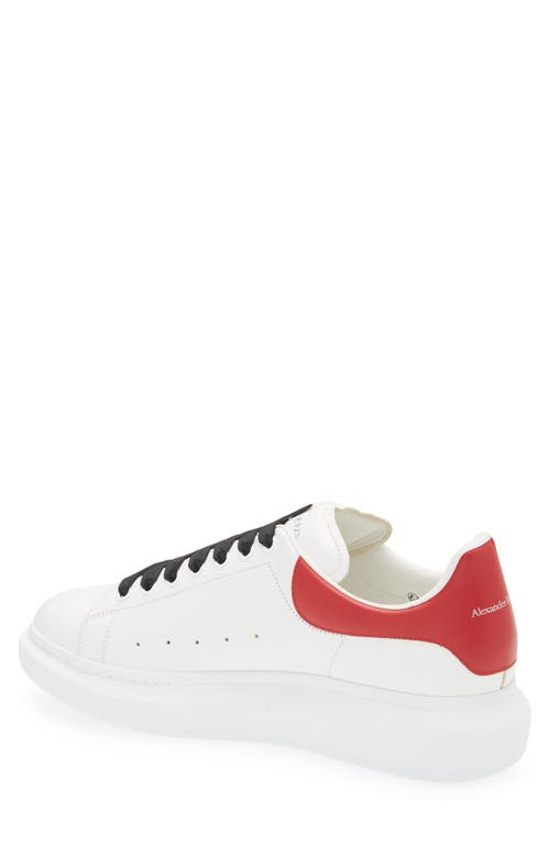 Alexander Mcqueen Leather Sneakers In Off White/chilli