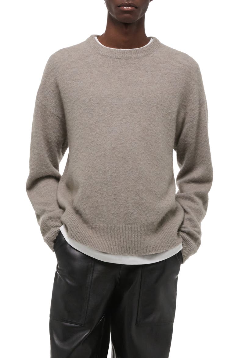 Brushed Wool & Cashmere Sweater, Alternate, color, FOG