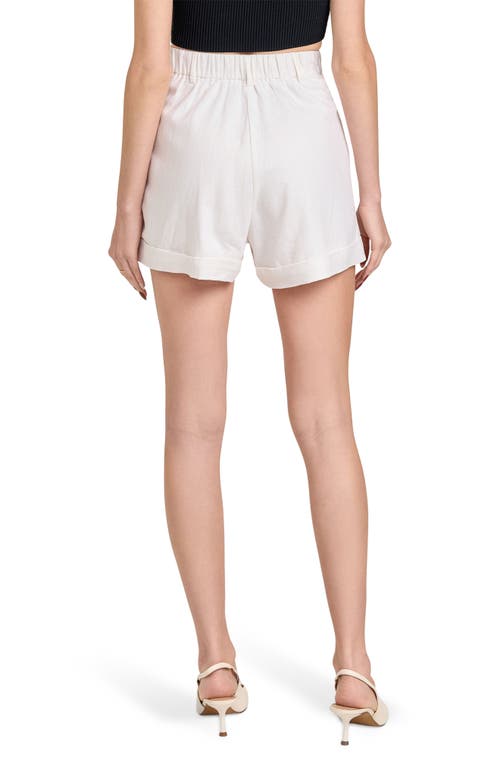 Wayf Vera Linen Blend Shorts In Ivory
