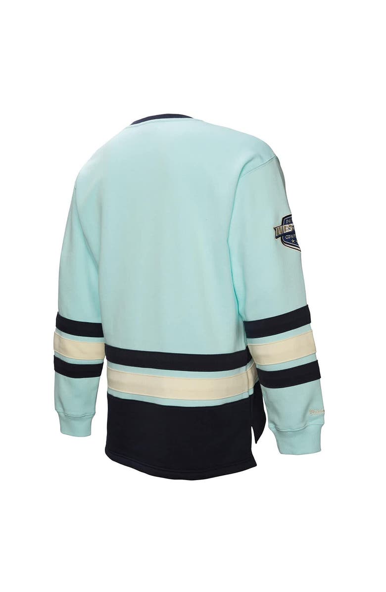 Mitchell & Ness Men's Light Blue Seattle Kraken Heritage Lace-Up Pullover Sweatshirt, Alternate, color, Light Blue