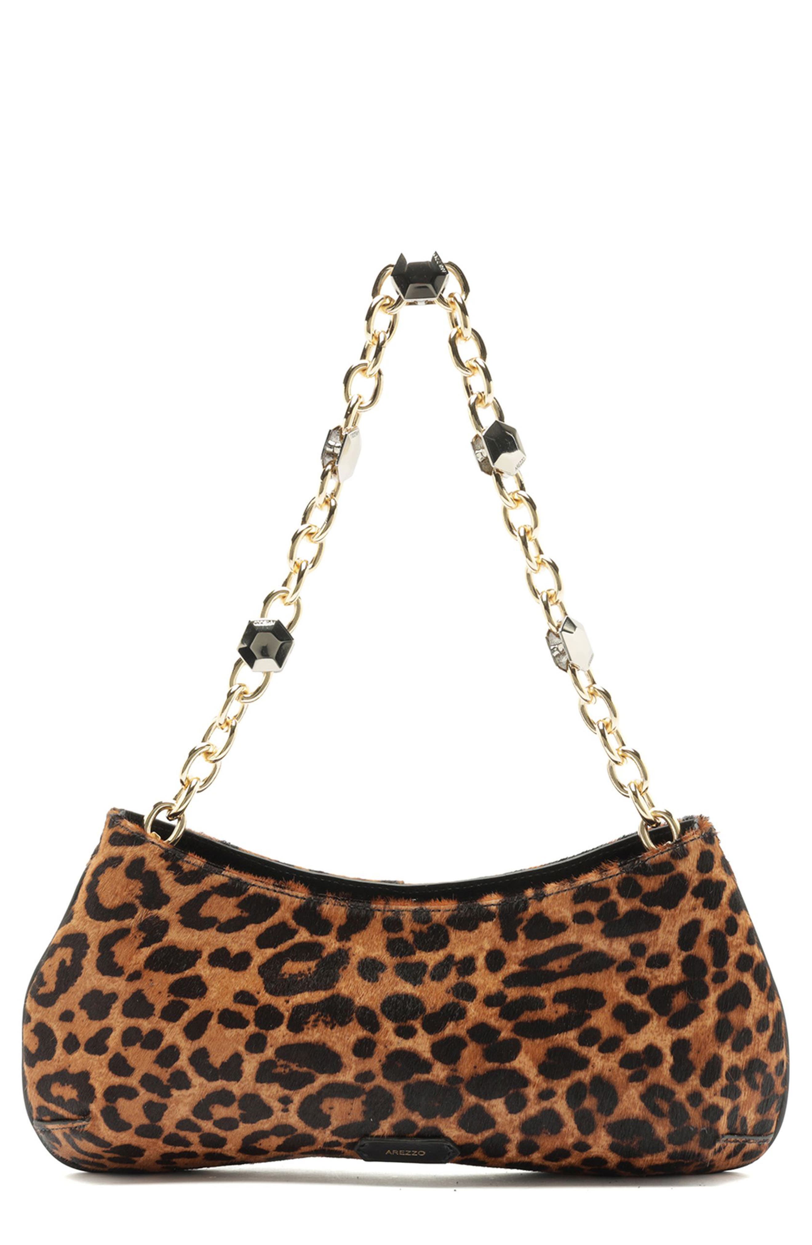 Small Luna Baguette Leather Shoulder Bag, Main, color, ANIMAL PRINT