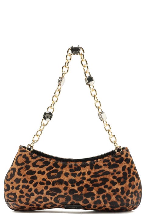 Small Luna Baguette Leather Shoulder Bag