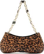 Arezzo Small Luna Baguette Leather Shoulder Bag