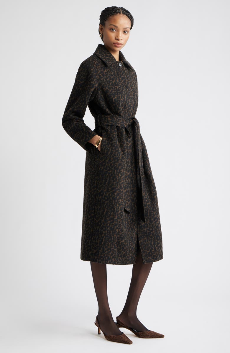 Nordstrom Belted Animal Print Jacket, Alternate, color, Animal Print