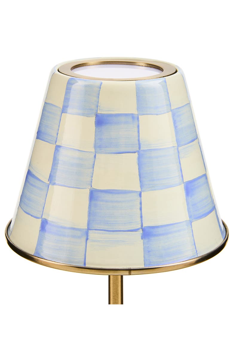 MACKENZIE CHILDS Sky Check LED Rechargeable Cafe Table Lamp, Alternate, color, Sky Check
