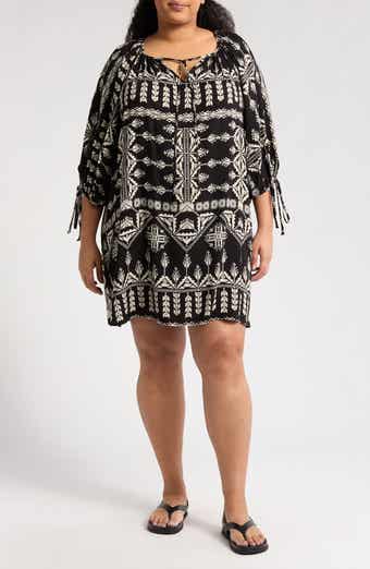 Renee C Boho Long Sleeve Tunic Dress