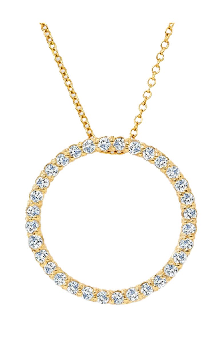Bliss Diamond 14K Gold 1/2ct Circle Of Life Lab Grown Diamond Pendant Necklace, Main, color, 