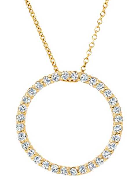 1/2ct Circle Of Life Lab Grown Diamond Pendant Gold Necklace