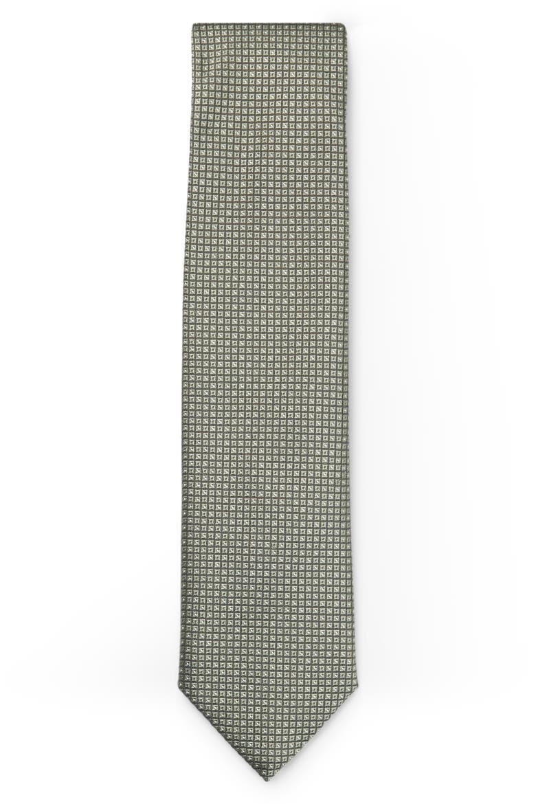 Grid Silk Blend Tie, Alternate, color, LIGHT/ PASTEL GREEN