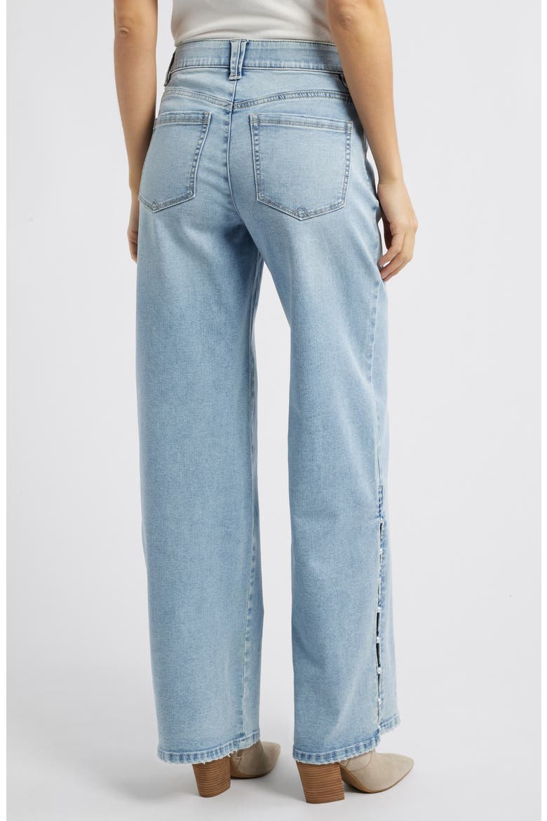 Sam 'Ab'Solution High Waist Wide Leg Jeans, Alternate, color, LIGHT BLUE ARTISANAL