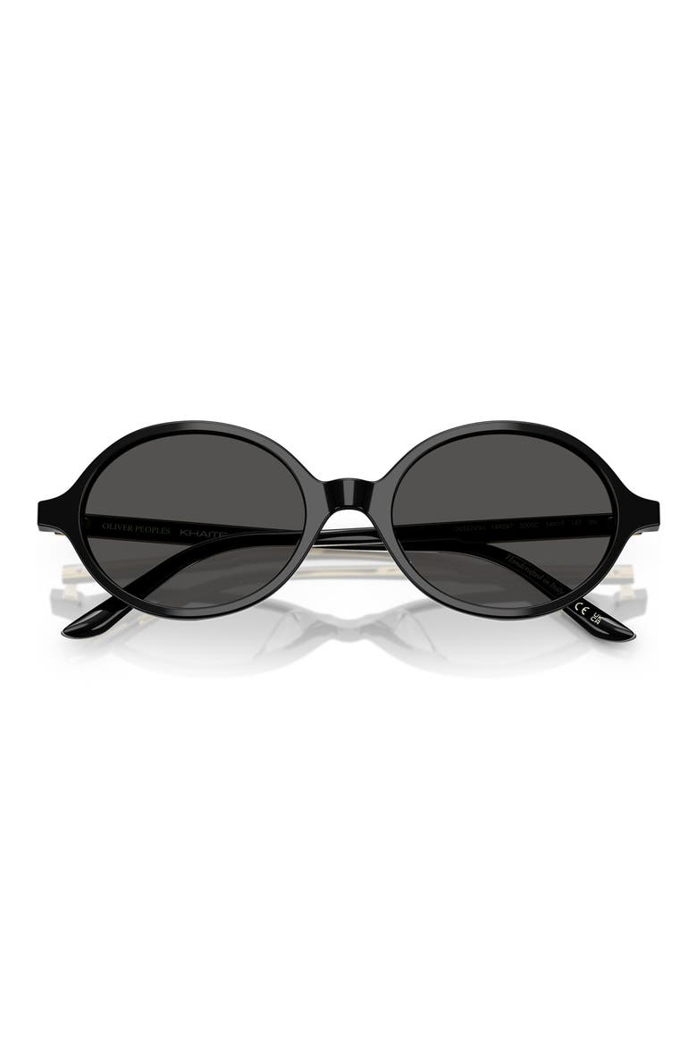 54mm Oval Sunglasses, Alternate, color, BLACK