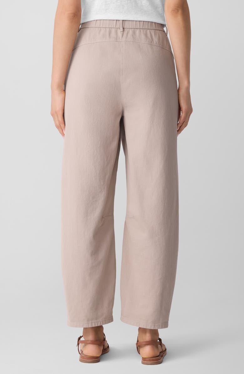 Eileen Fisher Organic Cotton Ankle Barrel Leg Pants, Alternate, color, Wheat